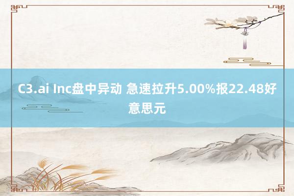 C3.ai Inc盘中异动 急速拉升5.00%报22.48好意思元